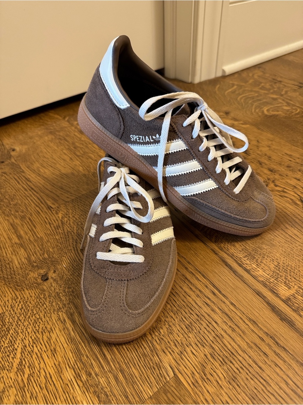 Women’s adidas Spezial Suede Sneakers in Brown and White